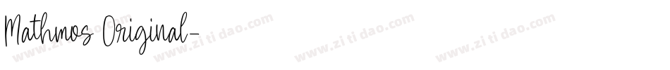 Mathmos Original字体转换